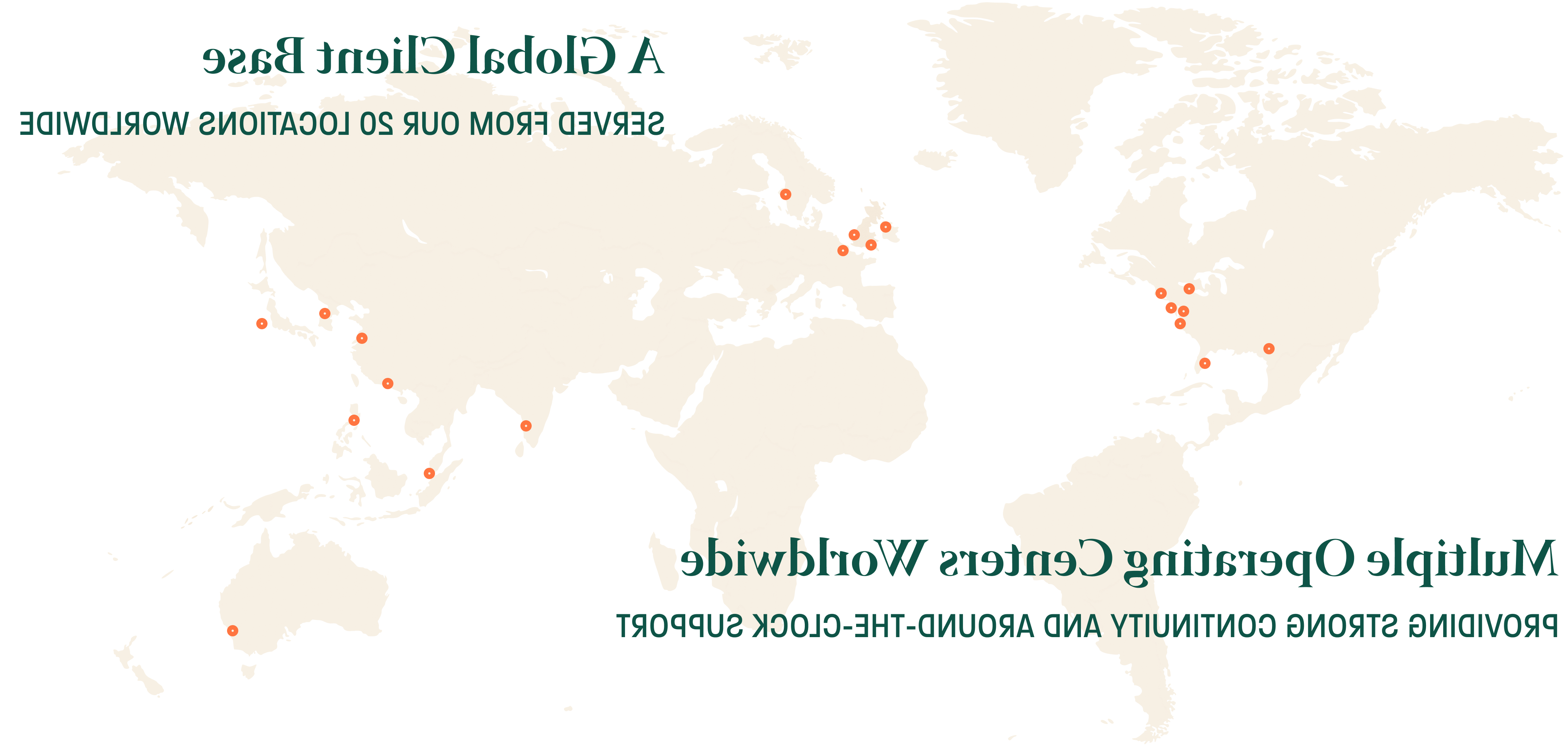 存 Operating Centers, Worldwide